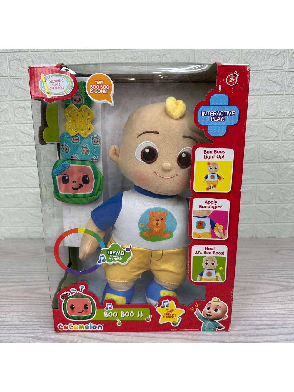 Cocomelon Boo Boo JJ Interactive Light-up Plush Doll Songs Phrases For Ages 2+